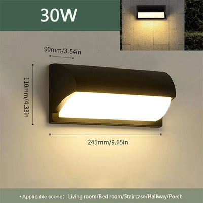 Led Outdoor Wall Light Waterproof IP66 Motion Sensor Led Outdoor Lighting Porch Lights Balcony Garden Lights Outdoor Wall Lamp