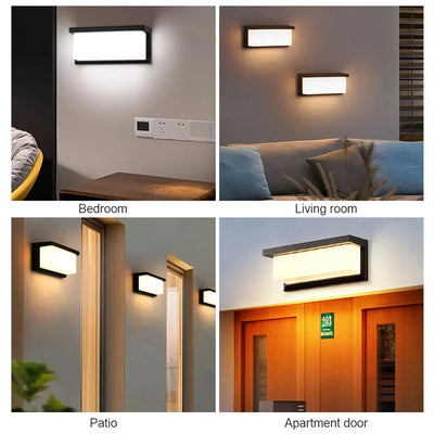 Led Outdoor Wall Light Waterproof IP66 Motion Sensor Led Outdoor Lighting Porch Lights Balcony Garden Lights Outdoor Wall Lamp