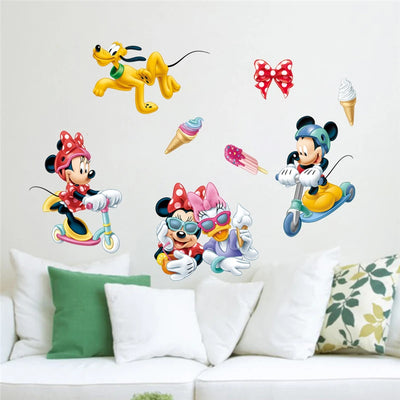 3D Cartoon  Mickey Minnie Wall Stickers For Kids Room  Bedroom Wall Decoration  Princess Room Sticker