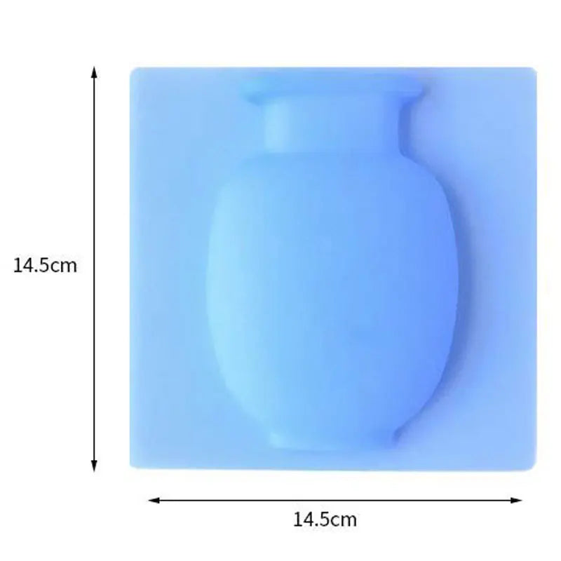 Sucker Silicone Vase Office Home Decorations Accessories Sticky Magic Flower Vase For The Wall Glass Fridge and Windows