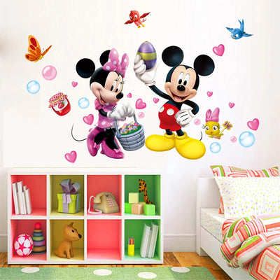 3D Cartoon  Mickey Minnie Wall Stickers For Kids Room  Bedroom Wall Decoration  Princess Room Sticker