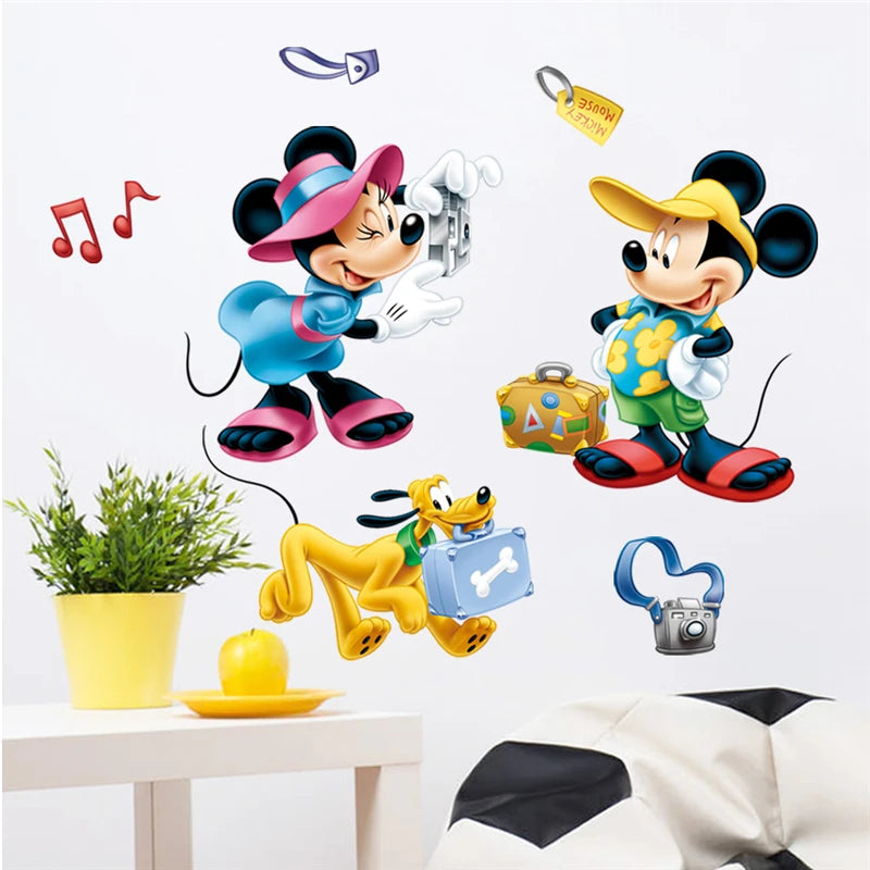 3D Cartoon  Mickey Minnie Wall Stickers For Kids Room  Bedroom Wall Decoration  Princess Room Sticker