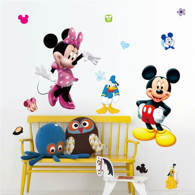 3D Cartoon  Mickey Minnie Wall Stickers For Kids Room  Bedroom Wall Decoration  Princess Room Sticker