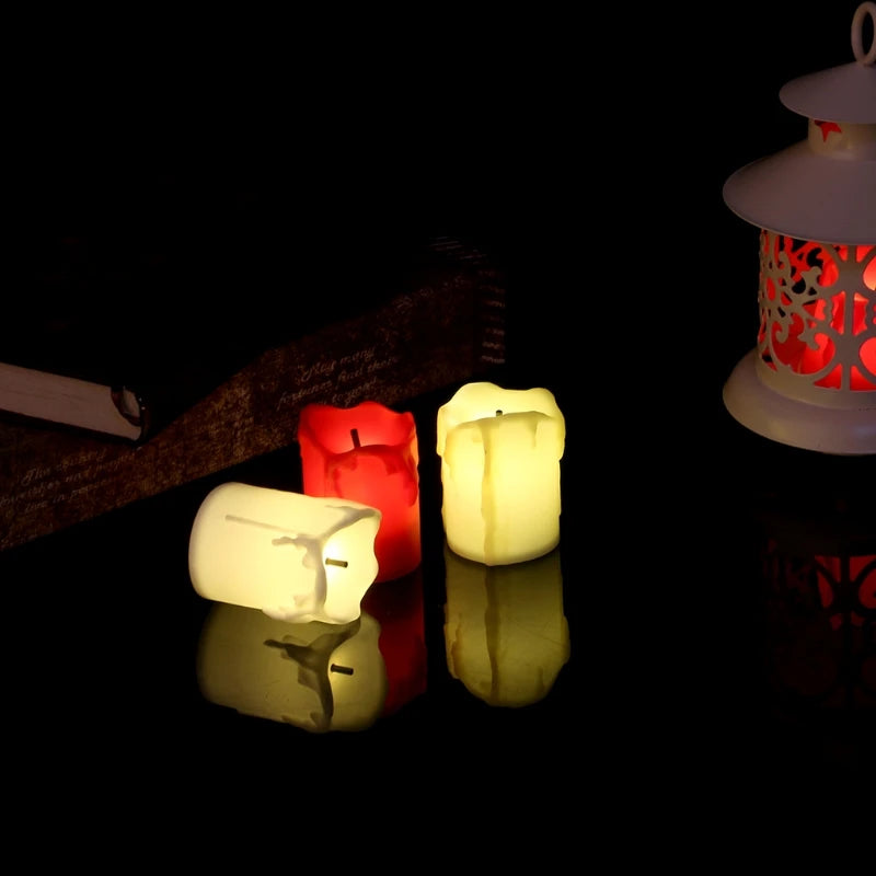 1 PCS of LED Electric Battery Powered Tealight Candles Warm White Flameless for Holiday/Wedding Decoration