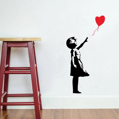 Banksy Wall Decals, Balloon Girl Inspired - Banksy Vinyl Wall Art Sticker