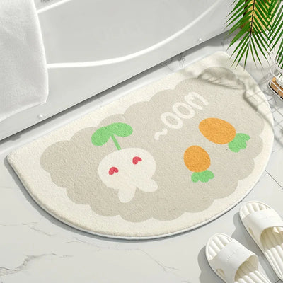 Soft Floor Mats Small Fresh Text Flowers Rugs Home Entrance Carpet Bedroom Toilet Bathroom Door Absorbent Non-Slip Foot Pad