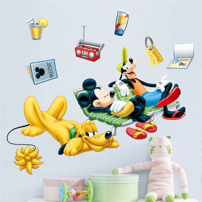 3D Cartoon  Mickey Minnie Wall Stickers For Kids Room  Bedroom Wall Decoration  Princess Room Sticker