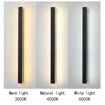 Outdoor Wall Lamp Waterproof LED Long Modern IP65 Light Garden Porch Villa the Door Courtyard Balcony Sconce Luminaire 110V 220V