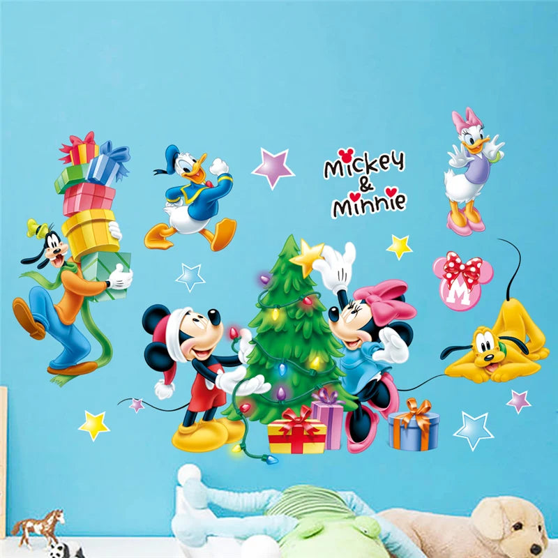 3D Cartoon  Mickey Minnie Wall Stickers For Kids Room  Bedroom Wall Decoration  Princess Room Sticker