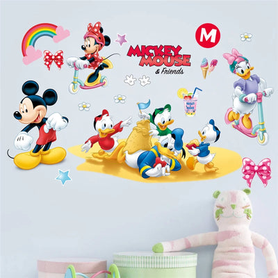 3D Cartoon  Mickey Minnie Wall Stickers For Kids Room  Bedroom Wall Decoration  Princess Room Sticker