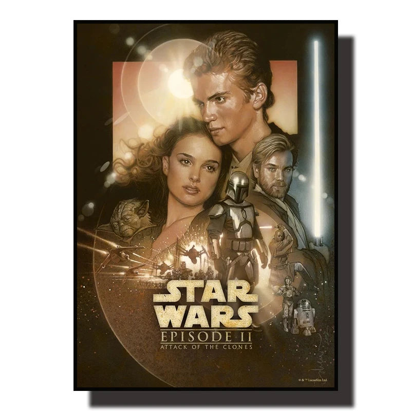 Star Wars Canvas Decorative Painting  Movie Art Mural Retro Poster Modern Home Wall Decoration Gift and Printing Aesthetic