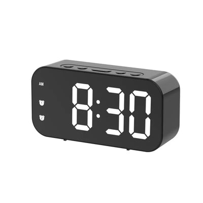 Voice Control Digital Alarm Clock Temperature Dual Alarms Snooze Table Clock 3 Levels Brightness Adjustment 12/24H LED Clock