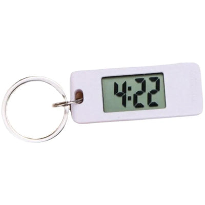 Unisex Student Electronic Clock Keychain Mini Electronic Student Oval Watch Digital Table Time Display Clock Hanging Keychain