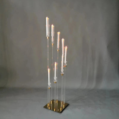 2/4/6/10set Candle Holders 8/5Heads Table Candelabra Wedding Centerpiece Pillar Stand Road Lead Party Candlesticks Home