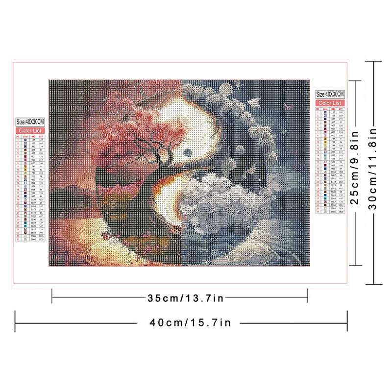 HUACAN Diamond Painting Novelty 2023 Tree Landscape Mosaic Needlework Full Kits Embroidery Tai Ji Cross Stitch Kits Unique Gift