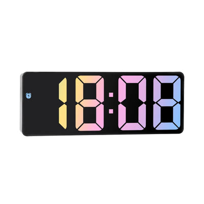 Voice Control Color Digital Alarm Clock TEMP Date Display Night Mode Snooze Table Clock Anti-disturb Function 12/24H LED Clock