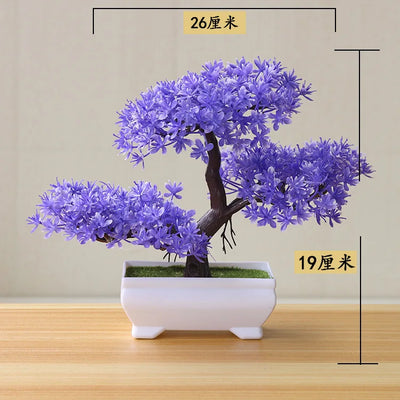 1pc Artificial Plants Bonsai Small Tree Simulation Plants Fake Flowers Table Potted Ornaments Home Decoration Hotel Garden Decor