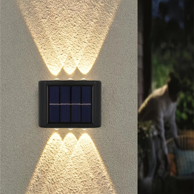 10LED Solar Wall Lamp Outdoor Waterproof Up And Down Solar Lights Luminous Lighting Garden Decoration Stair Fence Sunlight Light