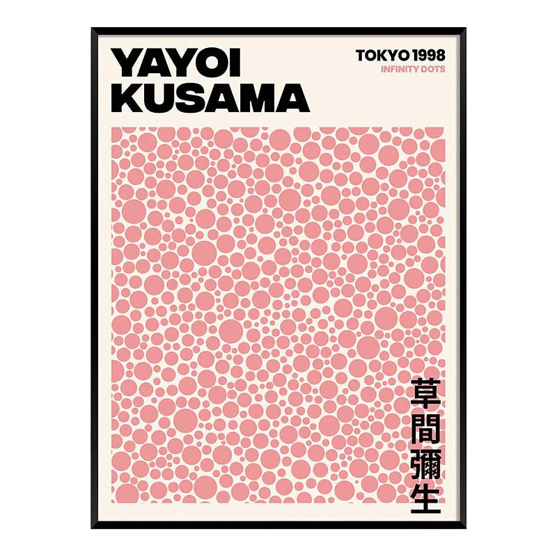 Japanese Minimalist Poster Yayoi Kusama Canvas Paintings Abstract Art Print Wall Art Picture for Living Room Cuadros Home Decor