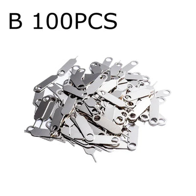 100/10Pcs Metal Eject Sim Card Tray Open Pin Needle Key Tool for Universal Phone for IPhone 14 13 SamSung Xiaomi Apple IPad