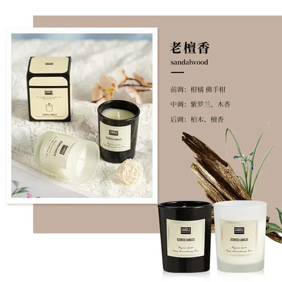 1Pc Modern European Plant Scent Aromatherapy Candle Living Room Bedroom Air Purification Enduring Fragrance Candle Cups Decor