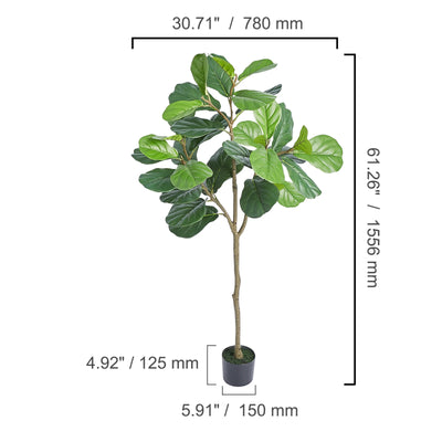 VEVOR Artificial Olive Tree 4/5/6 FT Tall Faux Plant Secure PE Material & Anti-Tip Tilt Protection Low-Maintenance Tree for Home