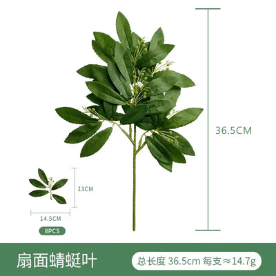 Artificial Green Plant Fake Eucalyptus Leaf Flower Arrangement Accessories Wedding Home Decoration Fake Flowers