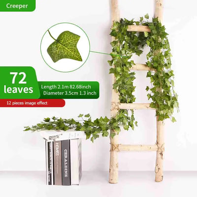 2.1 M Simulation Ivy Scindapsus Aureus Leaves Ivy Ivy Vines Green Leaves Wedding Artificial Flower Plants Garden Decoration 1pcs