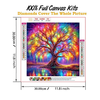 1 piece Set Tree DIY diamond painting, DIY diamond painting set accessories, suitable for home living