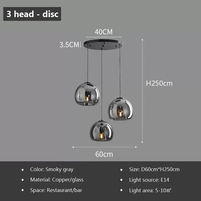 LED Glass Pendant Light Light Luxury Pendant Lamp Deco Nordic Hanging Light Fixtures Bedroom Modern Luminaire Suspension Lamp