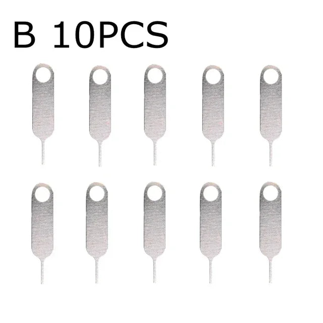 100/10Pcs Metal Eject Sim Card Tray Open Pin Needle Key Tool for Universal Phone for IPhone 14 13 SamSung Xiaomi Apple IPad