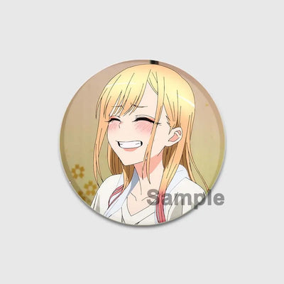 32/44/58mm Anime My Dress-Up Darling Round Pin Cartoon Character Badge Role Play Handmade Tinplate Brooch for Clothes Decoration