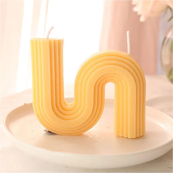 New U-Shaped Scented Candles for Home Decoration Geometric Rainbow Bridge Candle Room Decor Aroma Candles Room Decorative Velas