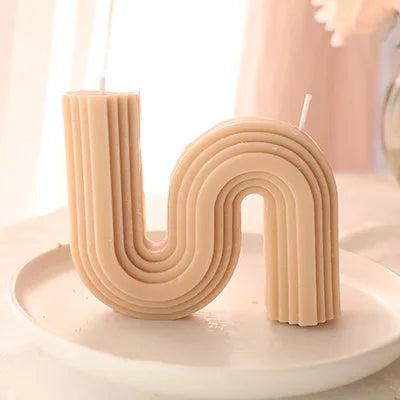 New U-Shaped Scented Candles for Home Decoration Geometric Rainbow Bridge Candle Room Decor Aroma Candles Room Decorative Velas