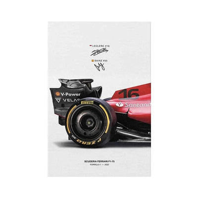 F1 Grand Prix F1-75 racing poster printing racing canvas painting Saines racing wall art room decoration picture frameless