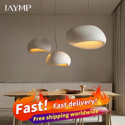 Nordic Wabi Sabi Ceiling Chandelier Modern E27 LED Dining Table Pendant Lights for Living Room Bedroom Loft Decor Hanging Lamp