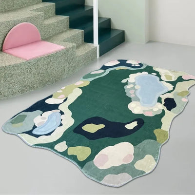 Thick Irregular Lounge Rug Nordic Style Carpets for Living Room Children's Bedroom Decor Shaped Carpet Home Plush Non-slip Mat