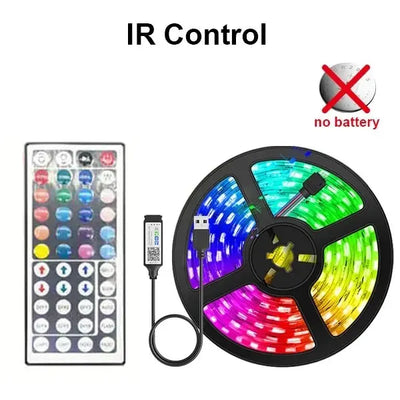 Smart Led Strip Light 5050 RGB USB 5V Bluetooth APP Remote Control Led Tape Diode Flexible Ribbon Lamp for TV Festival Backlight