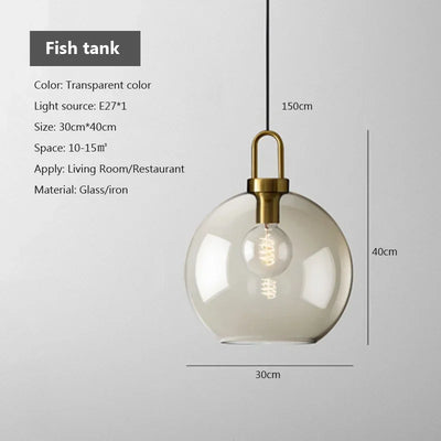 Modern Glass Pendant Light Loft Hanging Lustre Industrial Decor Lights Fixtures Kitchen Restaurant Dining Room E27 Nordic Lamp