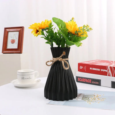 New Living Room Anti-Ceramic Ceramic Flower Pot Imitation Ceramic Plastic Flower Vase Simplicity Flower Vase