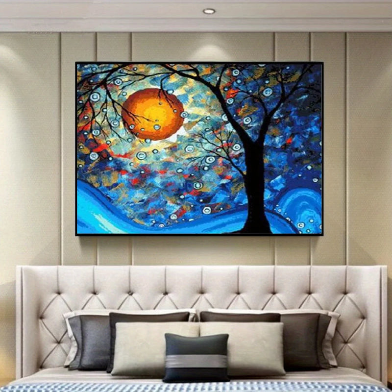 DIY Diamond Painting Round Diamond Starry Sky Van Gogh Pattern Full Diamond Mosaic Home Decoration Painting  Cross Stitch Kit