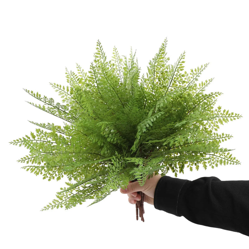 5PCS 45CM Artificial Plants Fake Boston Fern Greenery Outdoor UV Resistant Faux Plastic Plants Garden Porch Window Box Decor