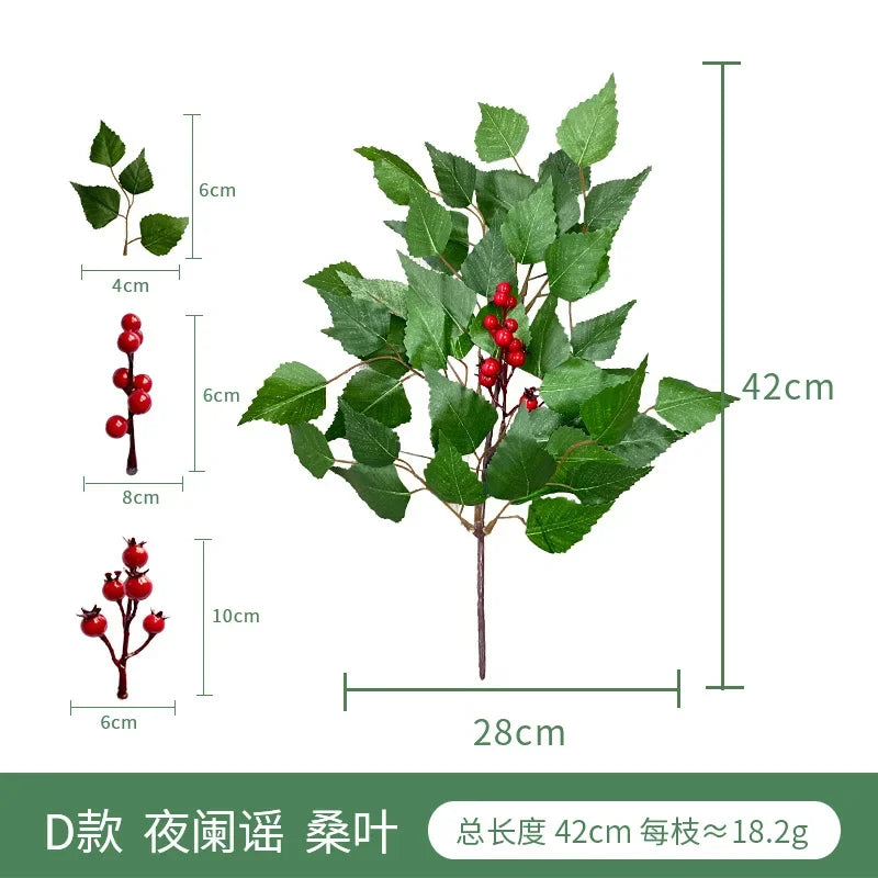 Artificial Green Plant Fake Eucalyptus Leaf Flower Arrangement Accessories Wedding Home Decoration Fake Flowers