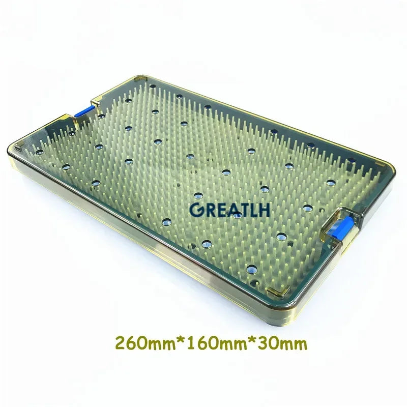 Sterilization tray disinfection case autoclavable box for holding opthalmic dental instrument sterilising