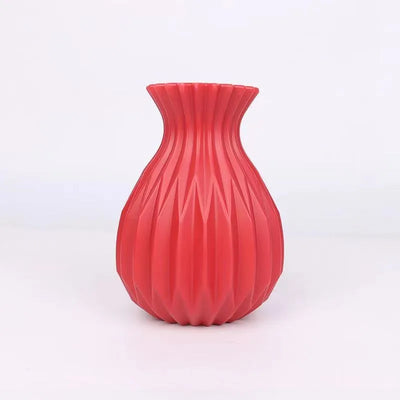 1 PCS Nordic Flower Vase Imitation Ceramic Plastic Flower Vase Living Room Desktop Decoration Wedding Centerpiece Arrangement