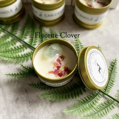 Scented Long Lasting Soy Candles Crystal Stone Dried Flower Fragrance Smokeless   for Home Decorstion  Jar