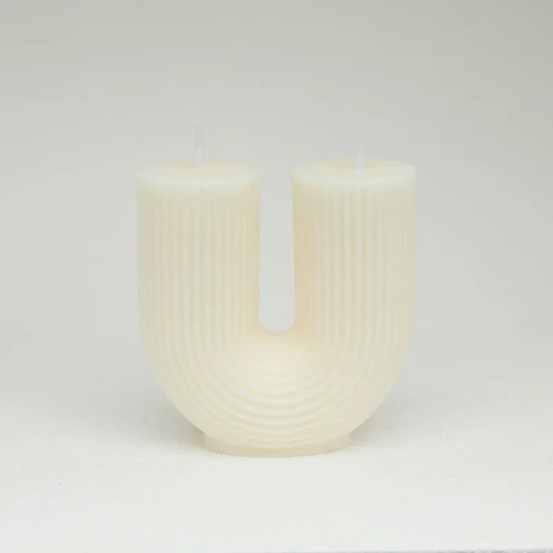 New U-Shaped Scented Candles for Home Decoration Geometric Rainbow Bridge Candle Room Decor Aroma Candles Room Decorative Velas