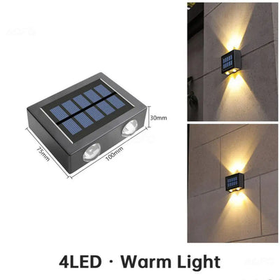 Led Stairs Light 300mah Intelligent Light Control Waterproof Solar Charging Energy Saving Home-appliance Led Solar Wall Lamp Abs