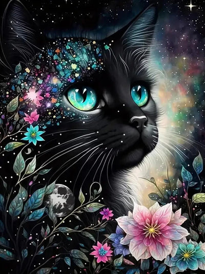 MomoArt Diamond Embroidery Black Cat Mosaic Animal New Arrival DIY Flower Painting Picture Rhinestones Handicraft