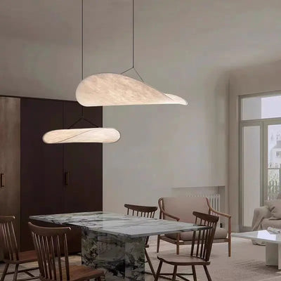 Tense Pendant Light white slik flying saucer Suspension Lamp for dinging room living room decoration wabi sabi Duplex loft Lamp